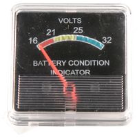 F3PAM-24V - Analogue Panel Meter, 8% Accuracy, Polarized Moving Iron, Battery Condition Indicator, 21V to 25V - HOBUT