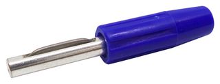 550-0200-01 - Banana Test Connector, 4mm, Plug, Cable Mount, 10 A, 50 V, Silver Plated Contacts, Blue - DELTRON COMPONENTS
