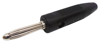 555-0100-01 - Banana Test Connector, 4mm, Plug, Cable Mount, 16 A, 50 V, Nickel Plated Contacts, Black - DELTRON COMPONENTS