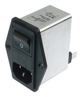 FN 284-4-06 - Filtered IEC Power Entry Module, Compact, IEC Inlet, Dual Fuse, IEC C14, General Purpose, 4 A - SCHAFFNER