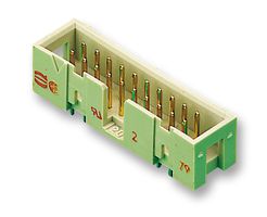 09 18 520 6324 - Pin Header, Straight, Wire-to-Board, 2.54 mm, 2 Rows, 20 Contacts, Through Hole, SEK 18 - HARTING