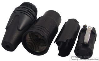 NC5FXX-B - XLR Connector, 5 Contacts, Socket, Cable Mount, Gold Plated Contacts, Metal Body, XX - NEUTRIK