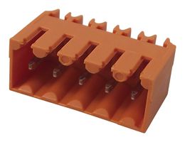 SL 3.5/5/180G - Pin Header, Top Entry, Wire-to-Board, 3.5 mm, 1 Rows, 5 Contacts, Through Hole, SL 3.5 - WEIDMULLER