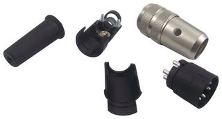 09 0313 00 05 - Circular Connector, 680 Series, Cable Mount Plug, 5 Contacts, Solder Pin, Nylon (Polyamide) Body - BINDER