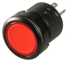 K84-603.4205 - Pushbutton Switch, 84, 22.5 mm, SPST-NO, Momentary, Flush, Red - EAO
