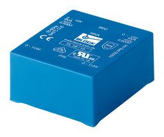 FL6/12 - PCB Transformer, UI 30 x 10.5, Encapsulated Safety Isolating, 2 x 115V, 2 x 12V, 6 VA, 50Hz / 60Hz - BLOCK