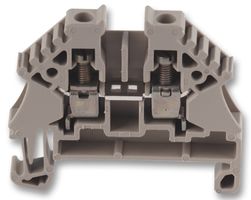 WDU 4N BLUE - DIN Rail Mount Terminal Block, 2 Ways, 28 AWG, 10 AWG, 6 mm², Screw, 32 A - WEIDMULLER