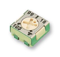 TS53YJ104MR10 - Trimpot, Single Turn, Cermet, Top Adjust, 100 kohm, Surface Mount, 1 Turns - VISHAY