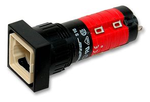 0041-2362 - Industrial Pushbutton Switch, EMF, 16.2 mm, DPDT, Off-On, Square - SCHWEITZER