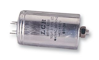 MR3/420B 3UF/440VAC - Motor Run Capacitor, Metallized PP, Can, 3 µF, ± 10%, Stud Mount - M8, 440 V - LCR COMPONENTS