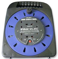 2225-4-25M - 4 Gang Handbag Cable Reel Extension with 13A 25m Lead - PRO ELEC