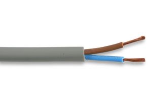 2182Y-0.5MMGRY100M - Multicore Cable, Flexible, Round, Unscreened, 2 Core, 0.5 mm², 328 ft, 100 m - MULTICOMP PRO