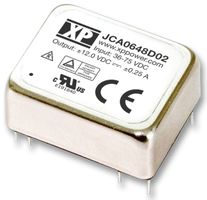 JCA0624D02 - Isolated Through Hole DC/DC Converter, 2:1 Input, ITE, 2:1, 6 W, 2 Output, 12 V, 250 mA - XP POWER