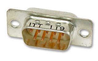 ZDE9P - D Sub Connector, DB9, Standard, Plug, ZDE, 9 Contacts, DE, Solder Cup - ITT CANNON