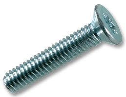 CP4M6 - Machine Screw, M4, 6 mm, Steel, Bright Zinc, Flat / Countersunk Head Pozidriv - DURATOOL