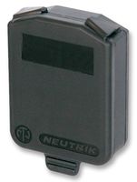 SCDX - Dust Cap / Cover, Hinged Cover, D Size Chassis Connector, Plastic Body - NEUTRIK