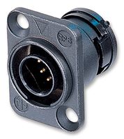 ORP8M - Circular Connector, Neutricon Series, Panel Mount Plug, 8 Contacts, Solder Pin, Zinc Alloy Body - NEUTRIK