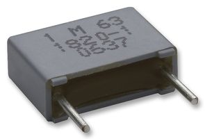 MKT1820510255 - General Purpose Film Capacitor, Metallized PET, Radial Box - 2 Pin, 1 µF, ± 10%, 160 V, 250 V - VISHAY