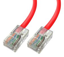 1961-3R - Ethernet Cable, Patch Lead, Cat5e, RJ45 Plug to RJ45 Plug, Red, 3 m - VIDEK