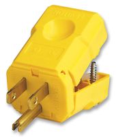 HBL5965VY - Power Entry Connector, Power Entry, 15 A, Yellow, Nylon (Polyamide) Body, 125 V - HUBBELL WIRING DEVICES
