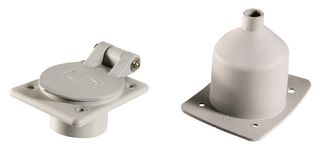 HBL61CM65 - Power Entry Connector, Standard Power Entry, 20 A, Grey, Nylon (Polyamide) Body, 125 V - HUBBELL WIRING DEVICES