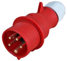 203-TLS - Pin & Sleeve Connector, 16 A, 415 V, Cable Mount, Plug, 3P+N+E, Red - CEENORM