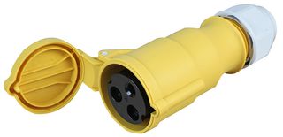 31012-TLS - Pin & Sleeve Connector, 32 A, 110 V, Cable Mount, Socket, 2P+E, Yellow - CEENORM