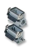 MHP10L20 - Heavy Duty Connector, Dual Side Entry M20, Low Profile, Base, Panel Mount, Aluminium Body, 1 Lever - ILME
