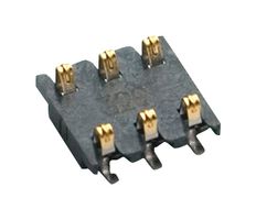 78864-1001 - Battery Contact, Compression Connector, Copper Alloy, SMD, 6 Way, 1.6mm Pitch, 10V, 1A - MOLEX