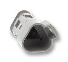 DT04-3P-E008 - Automotive Connector Housing, Standard, Grey, DT, Receptacle, 3 Ways, DT Series Pin Contacts - DEUTSCH - TE CONNECTIVITY