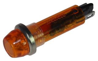 IND5032211-LED2-T/AMB - LED Panel Mount Indicator, Amber, 240 VAC, 8 mm, 1 mA - CAMDENBOSS