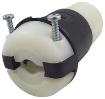 HBL2613 - Power Entry Connector, Power Entry, 30 A, Black, White, Nylon (Polyamide) Body, 125 V - HUBBELL WIRING DEVICES