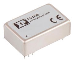 RDD08110S05 - Isolated Through Hole DC/DC Converter, Railway, 4:1, 8 W, 1 Output, 5 V, 1.6 A - XP POWER