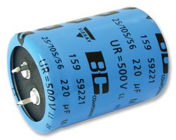 MAL215919221E3 - Electrolytic Capacitor, 220 µF, 500 V, ± 20%, Snap-In, 5000 hours @ 105°C - VISHAY