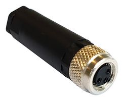 PXPPAM08FBF04AST - Sensor Connector, Buccaneer M8 Series, M8, Female, 4 Positions, Screw Socket - BULGIN LIMITED