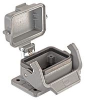 09300061306 - Heavy Duty Connector, Base, Bulkhead Mount, Aluminium Body, 1 Lever, 6B, Harting Han B Inserts - HARTING