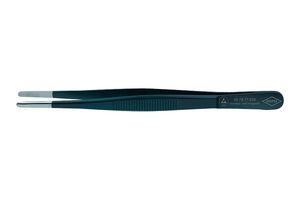 92 78 77 ESD - Tweezer, Straight, Round, Nickel Plated Steel, 145 mm Overall - KNIPEX