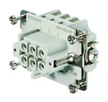 HDC HE 6 FP - Heavy Duty Connector, RockStar HE, Insert, 6+PE Contacts, 3, Receptacle, Push Lock Socket - WEIDMULLER