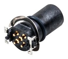 MSAS-05PMMT-EE0001 - Sensor Connector, M Series, M12, Male, 5 Positions, PCB Pin, Straight Panel Mount - AMPHENOL LTW