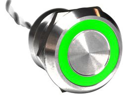 MC25LCSGR - Vandal Resistant Switch, MC, 25.2 mm, SPST-NC, On-Off, Flush, Natural - BULGIN LIMITED