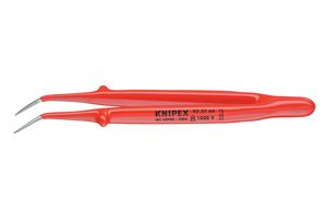 92 37 64 - Tweezer, Bent, Pointed, Stainless Steel, 150 mm Length - KNIPEX