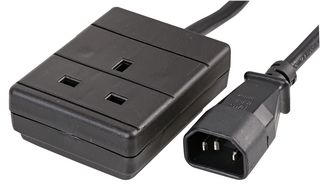 PEL01257 - Mains Power Cord, IEC 60320 C14 to Mains Socket, UK, 5 m, 10 A, 250 V, Black - PRO ELEC