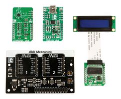 AES-ACC-U96-ME-SK - Development Kit, 96Boards Click Mezzanine Starter Kit, LS Mezzanine Board, 3 x Click Boards - AVNET