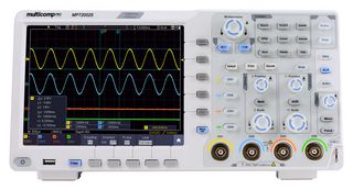 MP720025 EU-UK - Digital Oscilloscope, Touchscreen, Decoding, 4 Analogue, 100 MHz, 1 GSPS, 40 Mpts, 3.5 ns - MULTICOMP PRO
