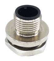 MPM12-SSP-5ARP - Sensor Connector, M12, Female, 5 Positions, Solder Socket, Straight Panel Mount - MULTICOMP PRO