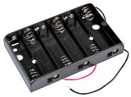 MP000334 - Battery Holder, Flat, Wired, 6 x AA - MULTICOMP PRO