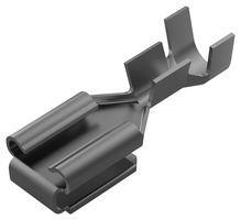 61944-2 - Quick Disconnect Terminal, FASTON 250, Female Piggyback Disconnect, 6.35mm x 0.81mm - AMP - TE CONNECTIVITY