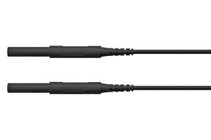 HSPL 8568 / AWG16 / 100 / SW - Banana Test Lead, 4mm Banana Plug, Shrouded, 4mm Banana Plug, Shrouded, 3.3 ft, 1 m, Black, 16 A - SCHUTZINGER