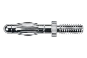FK 1210 NI - Banana Test Connector, Plug, Panel Mount, 32 A, 70 VDC, Nickel Plated Contacts - SCHUTZINGER