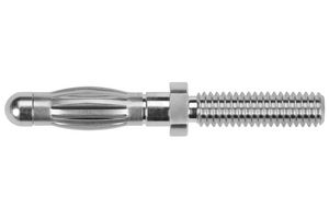 FK 1211 NI - Banana Test Connector, Plug, Panel Mount, 32 A, 70 VDC, Nickel Plated Contacts - SCHUTZINGER